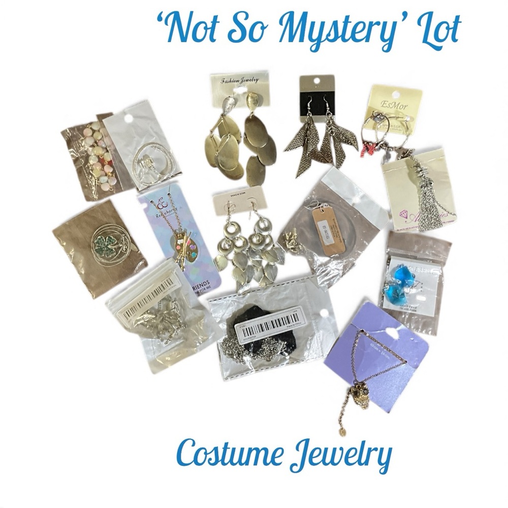 Not So Mystery Mixed Lot of Fourteen Assorted Contemporary Fashion Jewelry